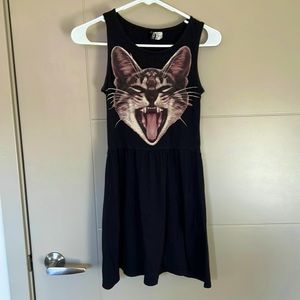 Black dress with Tiger/Cat face